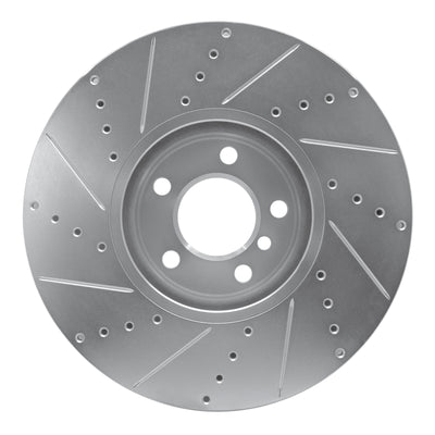 R1 10-18 BMW 740i Front Drilled & Slotted Silver Brake Rotor Set