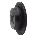 R1 15-20 Chevrolet Colorado Rear Right Drilled & Slotted Black Brake Rotor