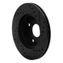 R1 90-93 Mazda Miata Front Left Drilled & Slotted Black Brake Rotor