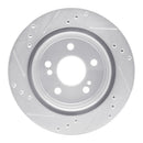 R1 92-95 Mercedes-Benz E420 Rear Right Drilled & Slotted Silver Brake Rotor
