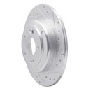 R1 10-16 Hyundai Genesis Coupe Rear Right Drilled & Slotted Silver Brake Rotor