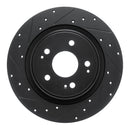 R1 17-20 Acura MDX Front & Rear Drilled & Slotted Black Brake Rotor Set