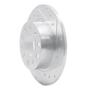 R1 10-19 Audi A3 Front & Rear Drilled & Slotted Silver Brake Rotor Set