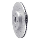 R1 2013-2025 Acura ADX Front Left Drilled & Slotted Silver Brake Rotor