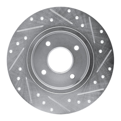R1 84-85 Nissan 300ZX Front & Rear Drilled & Slotted Silver Brake Rotor Set