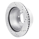 R1 00-02 Dodge Ram 3500 Rear Left Drilled & Slotted Silver Brake Rotor