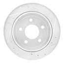 R1 03-11 Ford Crown Victoria Front & Rear Drilled & Slotted Silver Brake Rotor Set