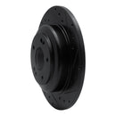 R1 10-16 Hyundai Genesis Coupe Rear Right Drilled & Slotted Black Brake Rotor