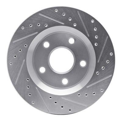 R1 07-18 Jeep Wrangler JK Front & Rear Drilled & Slotted Silver Brake Rotor Set