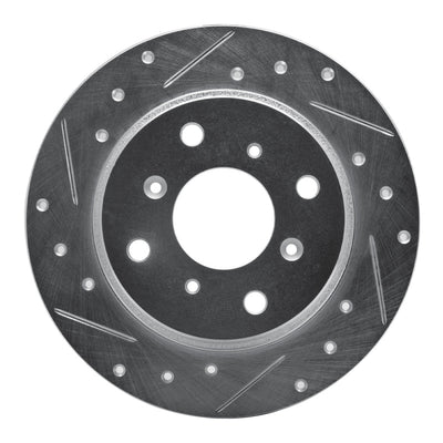 R1 86-96 Acura Legend Rear Left Drilled & Slotted Silver Brake Rotor