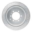 R1 93-97 Lexus LX450 Front & Rear Drilled & Slotted Silver Brake Rotor Set