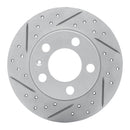 R1 98-24 Audi Tt Rear Left Drilled & Slotted Geo-Carbon Rotor