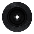 R1 74-84 Chrysler Imperial Front Left Drilled & Slotted Black Brake Rotor