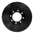 R1 03-08 Dodge Ram 3500 Front Right Drilled & Slotted Black Brake Rotor