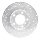 R1 11-16 Mini Cooper Paceman Rear Left Drilled & Slotted Silver Brake Rotor