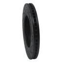R1 05-21 Nissan Frontier Front Left Drilled & Slotted Black Brake Rotor
