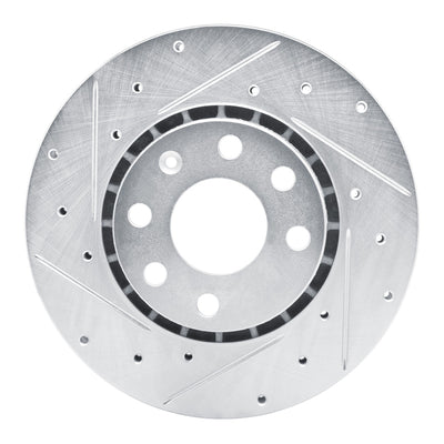 R1 98-99 Chevrolet TIGRA (Mexico) Front Left Drilled & Slotted Silver Brake Rotor