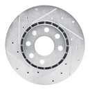 R1 98-99 Chevrolet TIGRA (Mexico) Front Left Drilled & Slotted Silver Brake Rotor