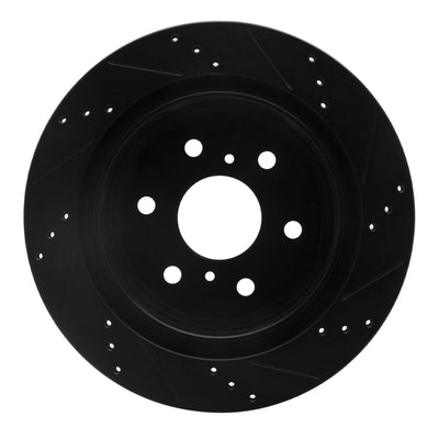 R1 07-20 Cadillac Escalade ESV Front & Rear Drilled & Slotted Black Brake Rotor Set