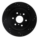 R1 07-20 Cadillac Escalade ESV Front & Rear Drilled & Slotted Black Brake Rotor Set