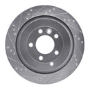 R1 05-16 Land Rover Discovery (Latin America) Rear Left Drilled & Slotted Silver Brake Rotor