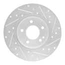 R1 97-98 Mercedes-Benz C230 Front Left Drilled & Slotted Silver Brake Rotor