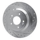 R1 12-17 Genesis G80 Front & Rear Drilled & Slotted Silver Brake Rotor Set