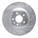 R1 11-19 Ford Flex Front Drilled & Slotted Silver Brake Rotor Set