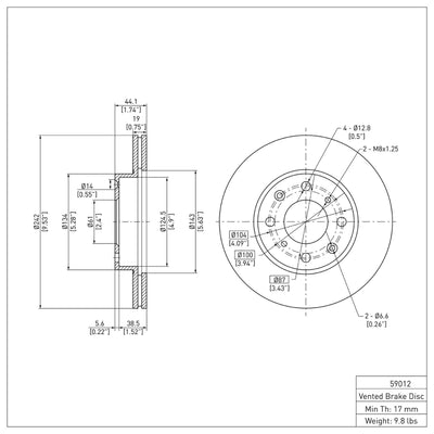 DFC 88-89 Honda Civic Front & Rear Rotors includes Drums