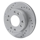 R1 86-88 Mazda RX-7 Front Left Drilled & Slotted Silver Brake Rotor