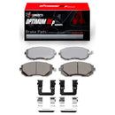 R1 09-12 Subaru Impreza Front & Rear Drill/Slot Black Rotors w/Optimum Pads