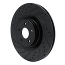 R1 16-18 Ford Focus Front Drilled & Slotted Black Brake Rotor Set