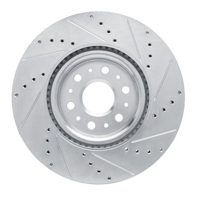 R1 17-25 Buick Enclave Front & Rear Drilled & Slotted Silver Brake Rotor Set