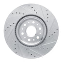 R1 17-25 Buick Enclave Front & Rear Drilled & Slotted Silver Brake Rotor Set