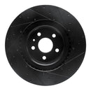 R1 12-21 Tesla S Front & Rear Drilled & Slotted Black Brake Rotor Set