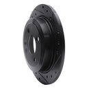 R1 02-15 Mini Cooper (Excl Clubman) Rear Right Drilled & Slotted Black Brake Rotor