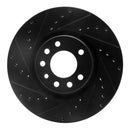 R1 99-10 Chevrolet Zafira (Mexico) Front Left Drilled & Slotted Black Brake Rotor