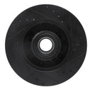 R1 11-25 Ford F-250 2WD (Super Duty) Front Left Drilled & Slotted Black Brake Rotor