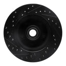 R1 86-92 Jeep Cherokee Front Right Drilled & Slotted Black Brake Rotor
