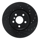 R1 18-25 BMW 430i Front & Rear Drilled & Slotted Black Brake Rotor Set