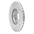 R1 88-06 Nissan NX Front Right Drilled & Slotted Silver Brake Rotor