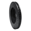 R1 07-16 Acura RDX Front Right Drilled & Slotted Black Brake Rotor