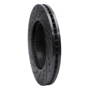 R1 2007-2009 Kia Sorento Front Right Drilled & Slotted Black Brake Rotor