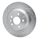 R1 09-15 Ford Focus RS (Mexico) Rear Left Drilled & Slotted Silver Brake Rotor