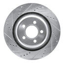 R1 05-23 Chrysler 300 Front & Rear Drilled & Slotted Silver Brake Rotor Set