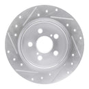 R1 09-15 Toyota Corolla (Mexico) Rear Right Drilled & Slotted Silver Brake Rotor