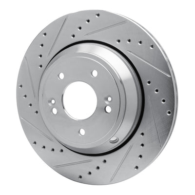 R1 18-20 Genesis G80 Front & Rear Drilled & Slotted Silver Brake Rotor Set