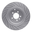 R1 10-13 Land Rover Range Rover Sport Rear Right Drilled & Slotted Geo-Carbon Rotor