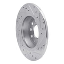 R1 05-18 Audi A3 Quattro Rear Drilled & Slotted Silver Brake Rotor Set