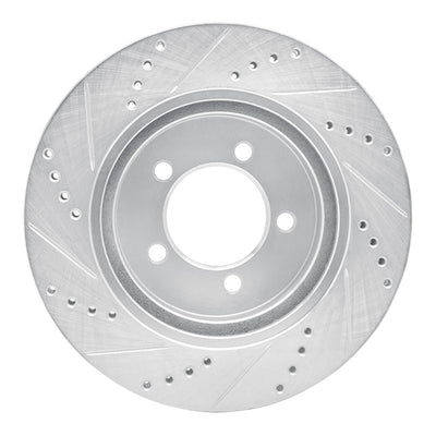 R1 06-10 Ford Explorer Sport Trac Front & Rear Drilled & Slotted Silver Brake Rotor Set